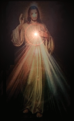 Coração de Jesus aspergindo luz
